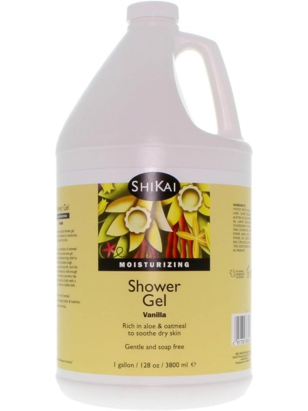 Hydrating Vanilla Shower Gel with Aloe Vera & Oatmeal | 1 Gallon Body Wash for